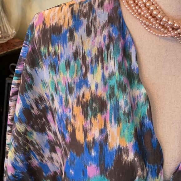 Kimchi Blue M/L Open Front Fly Lined Cape Kimono U/O - Picture 2 of 5